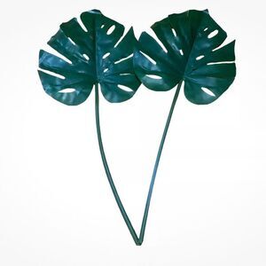 2 NEW IKEA Smycka Artificial Leaf Monstera/green 31 ½"